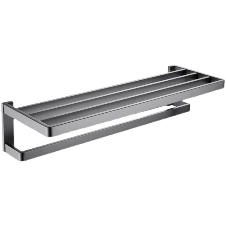 BowLift | Gray 5-piece modern bathroom accessory set made of stainless steel
