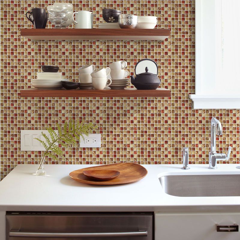 BowLift | Peel and Stick Mosaic Tile Waterproof Square Peel and Stick Tile for the Kitchen 20-Pack