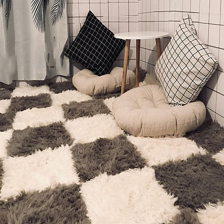 BowLift | Bedroom Carpet Tiles Solid Color Square Shag Stain Resistant Carpet Tiles