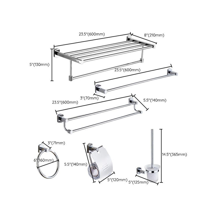 BowLift | Modern Bathroom Accessory Set Stainless Steel Bathroom Rack Towel Holder Bathroom Accessory Set
