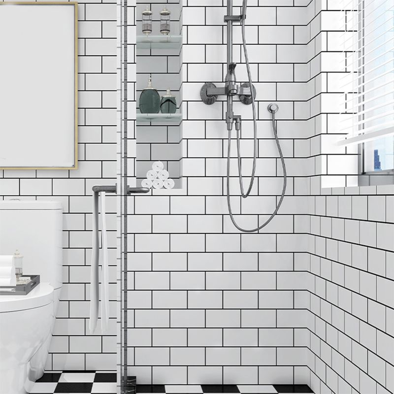BowLift | PVC Peel and Stick Tile 12" x 23" Rectangular Grid Waterproof Peel and Stick Tiles 10 Pack