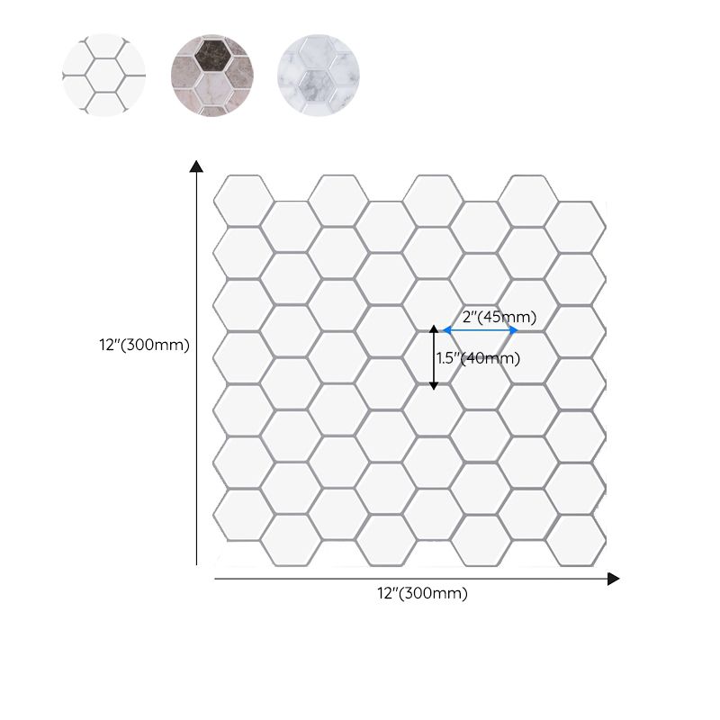 BowLift | Modern Peel-and-Stick Wall PVC Hexagon Peel-and-Stick Tile