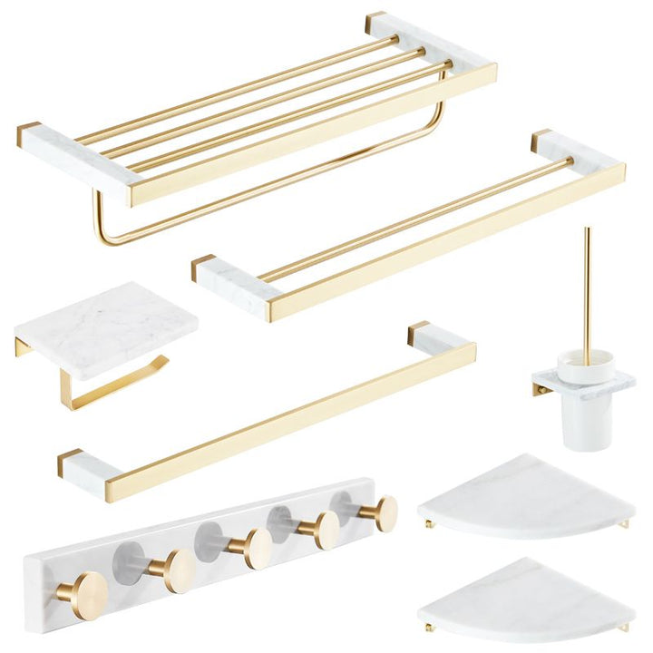 BowLift | Modern White Bathroom Accessory As A Single Piece Or In A Set Made Of Marble