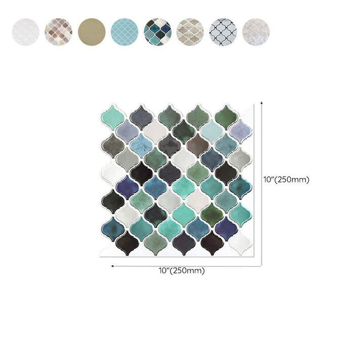 BowLift | Square Peel & Stick Mosaic Tiles Plastic Arabesque Peel and Stick Wall Tile
