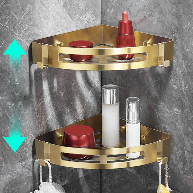 BowLift | Modern Gold/Silver 3-piece Bathroom Accessory Set, Bath Shelf