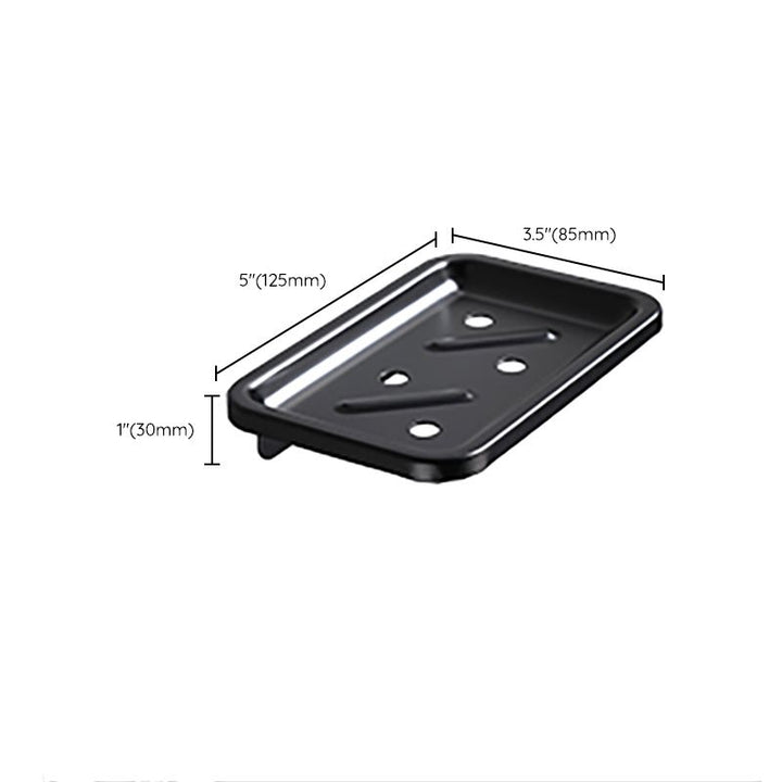 BowLift | Contemporary Bathroom Accessory Set Black Surface Bathrobe Hook/Towel Ring Bar