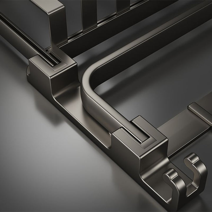 BowLift | Modern Bathroom Accessory Set Gray Bathroom Shelf Paper Holder Bathroom Accessory Kit