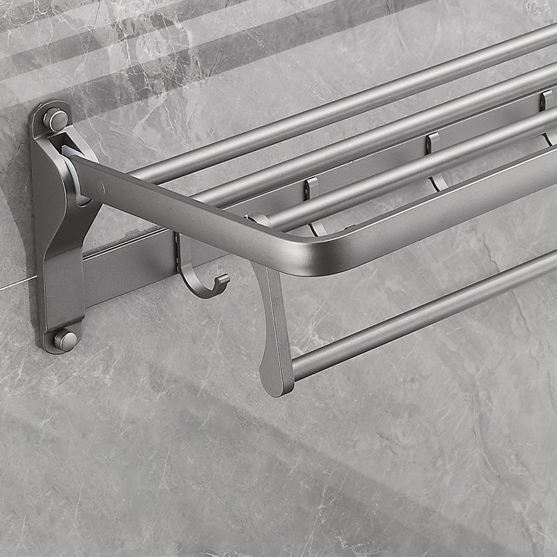 BowLift | Gray 6/7-piece modern bathroom accessory set bathroom shelf/bath towel hooks/towel bar included