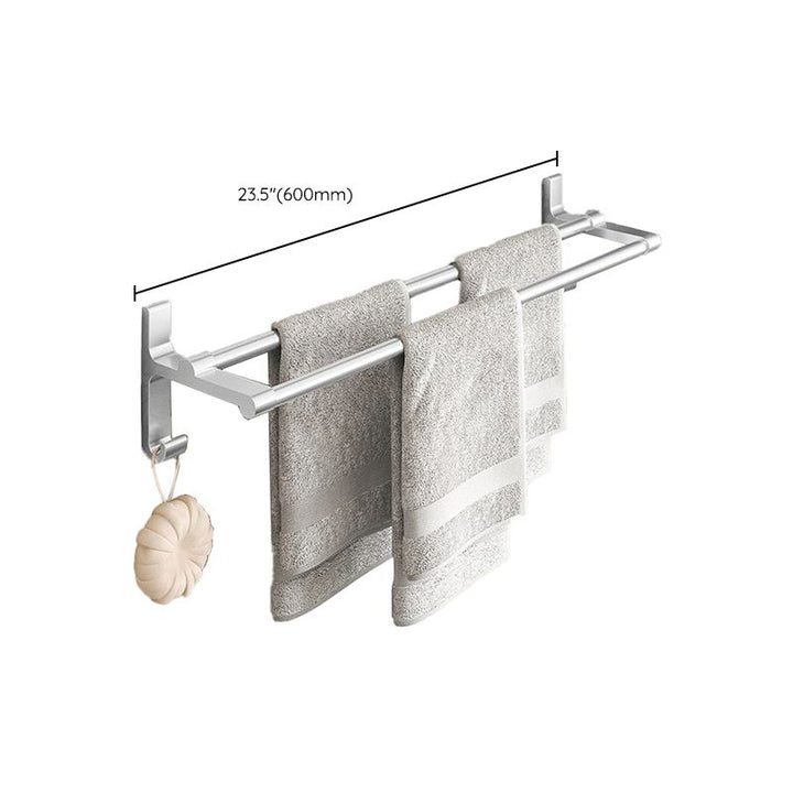 BowLift | Chrome/Black Classic Bathroom Accessory Set Modern Bath Shelf/Towel Bar & Paper Holder