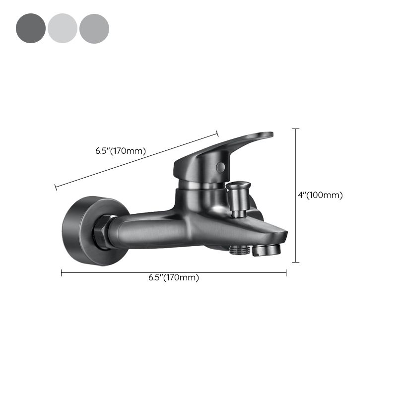 BowLift | Solid Bathtub Faucet Handheld Shower Hose Lever Handle Wall-Mounted 2 Holes Bathtub Fill Valve