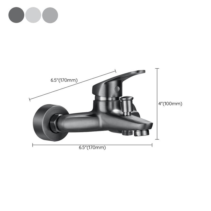BowLift | Solid Bathtub Faucet Handheld Shower Hose Lever Handle Wall-Mounted 2 Holes Bathtub Fill Valve