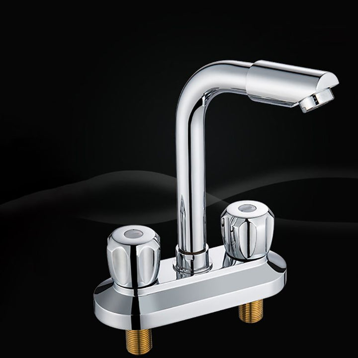 BowLift | Modern Style Bathroom Faucet Dual Handle Faucet Swivel Spout Faucet