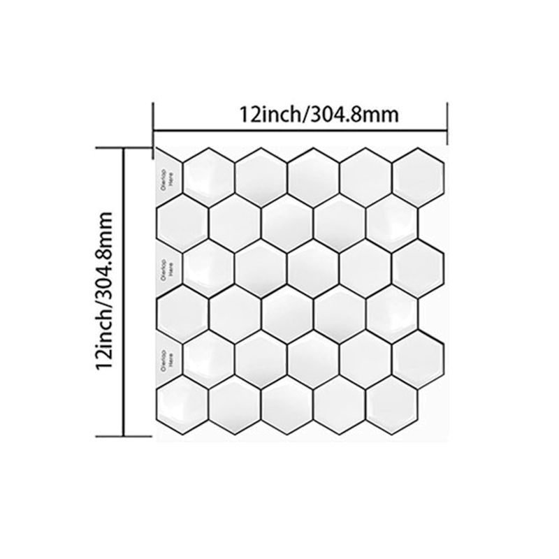 BowLift | Square Peel and Stick PVC Tile 12" x 12" Peel and Stick Mosaic Tile 5-Pack