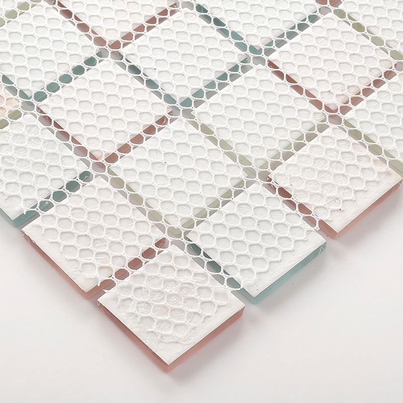 BowLift | 12" x 12" Peel & Stick Glass Square Grid Mosaic Peel and Stick Tile 10-Pack