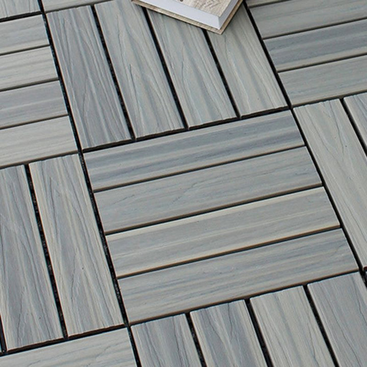 BowLift | 12" X 12" 4-Slat Square PVC Floor Tiles With Interlocking Installation Floor Plates Tiles