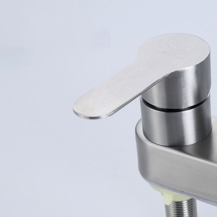 BowLift | 304 stainless steel center faucet bathroom single handle hot and cold sink faucet