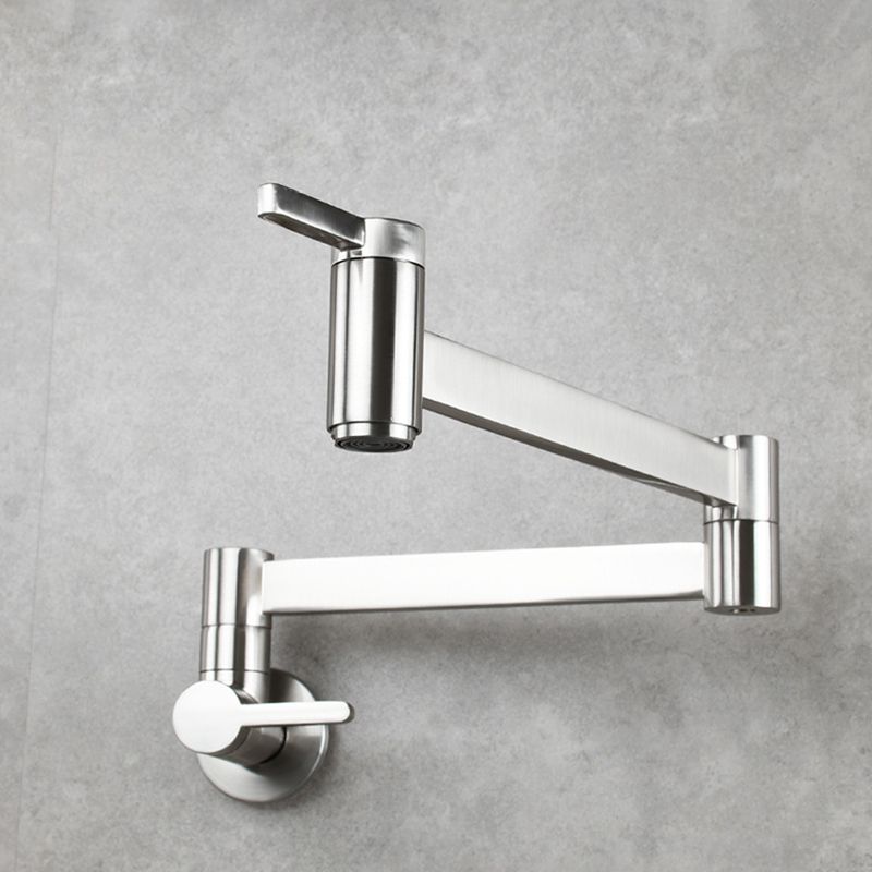 BowLift | 1-handle brushed nickel widespread faucet 1 hole wall-mounted bathroom faucet with brass