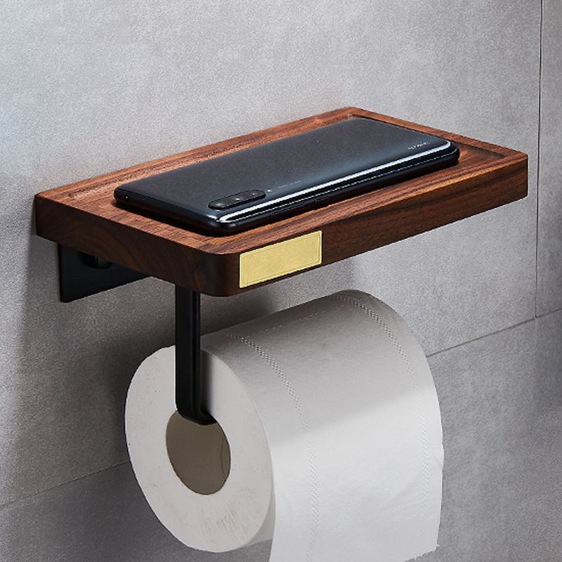 BowLift | Metal Bathroom Accessories Set Walnut Brown Bathroom Accessories Set