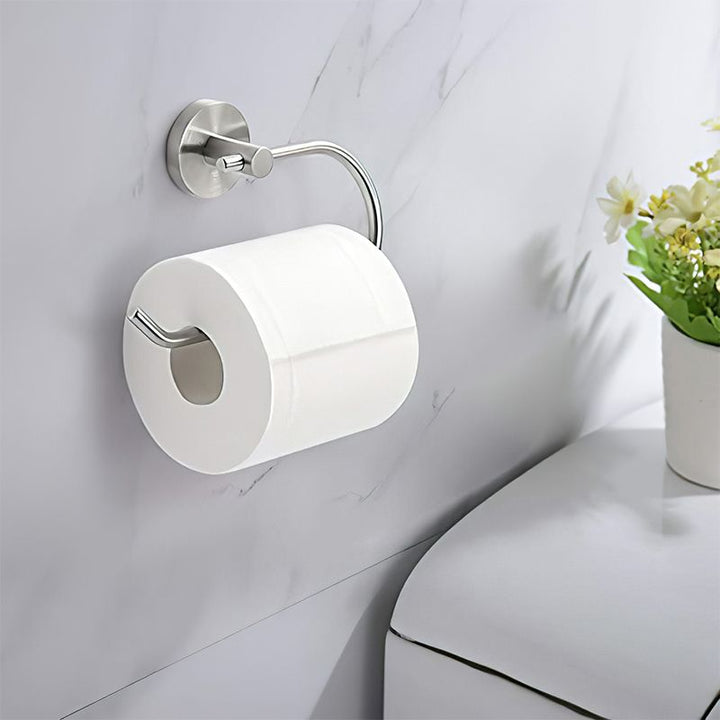 BowLift | Metal Simple Bathroom Accessories as a Single Piece or in a Set in Silver