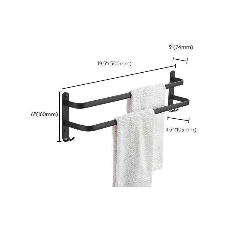 BowLift | Modern black aluminum bathroom accessory set towel bar bathroom fittings