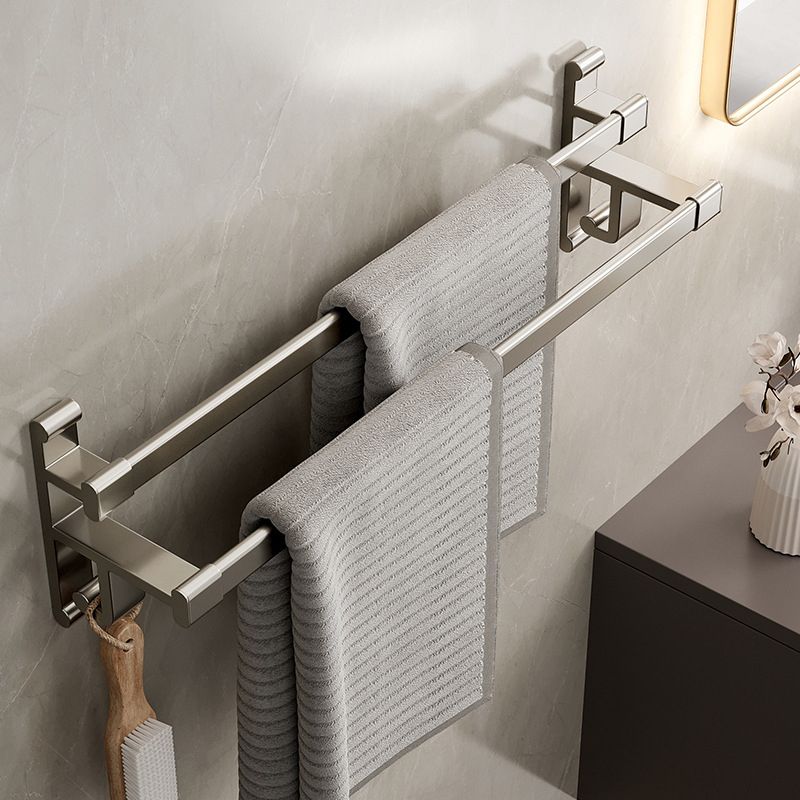 BowLift | Gray Bathroom Accessory Set Contemporary Style Aluminum Towel Bar