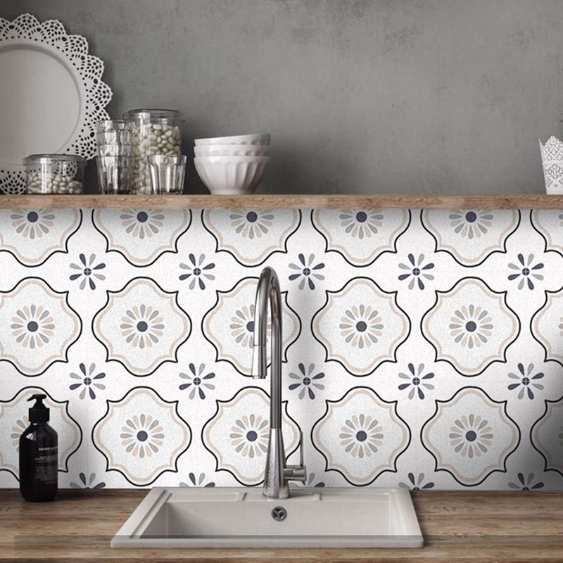 BowLift | Square Indoor Vinyl Flooring Self-adhesive Flower Pattern Waterproof Vinyl Flooring