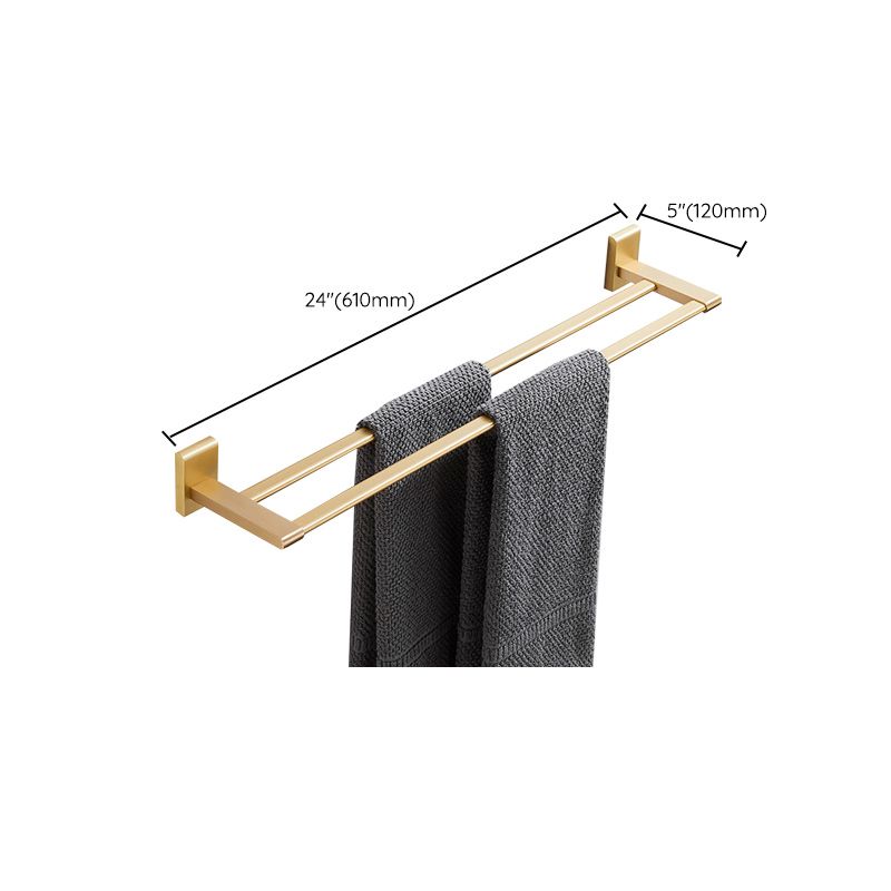 BowLift | Golden Modern 5-piece Bathroom Accessories Set Brushed Brass Towel Holder/Paper Holder