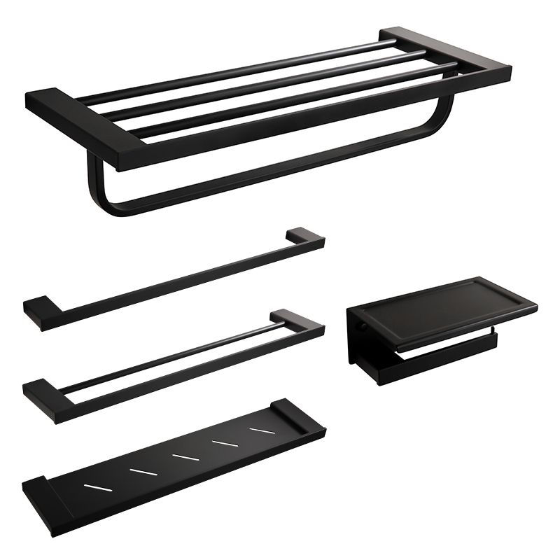 BowLift | Traditional Bathroom Accessories Hardware Set in Black Metal