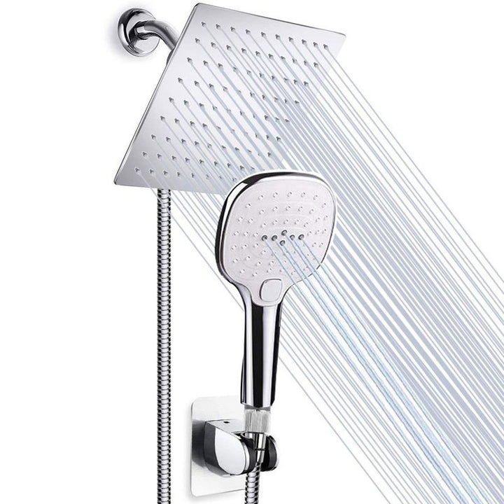 BowLift | Traditional Dual Shower Head Square Wall Mounted Dual Shower
