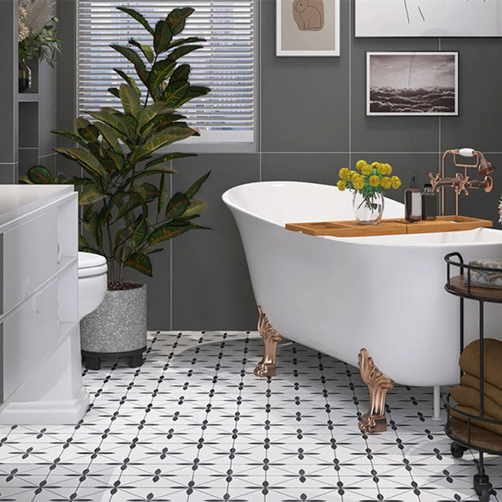BowLift | Modern Style Rectangular PVC Flooring Stone Look Peel and Stick Vinyl Floor