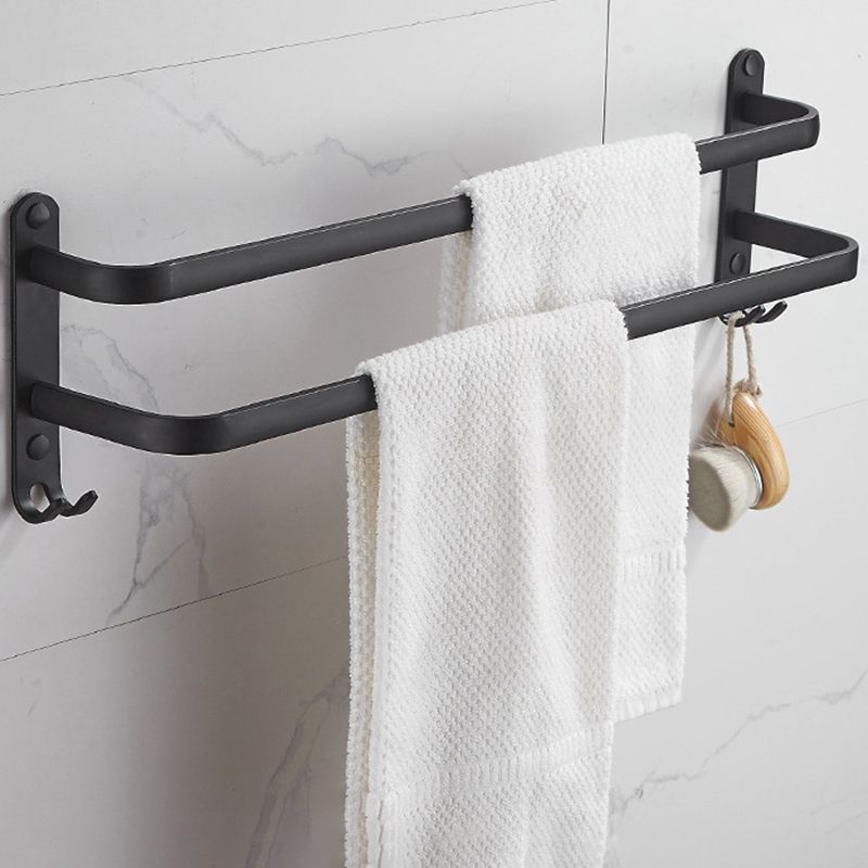 BowLift | Modern black aluminum bathroom accessory set towel bar bathroom fittings