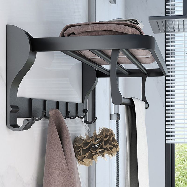 BowLift | Modern Bathroom Hardware Set Matte Black Metal Bathroom Accessory Set Rust-Free