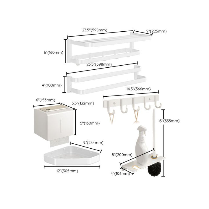 BowLift | Metal Drill and Screw Mount Bathroom Accessories Hardware Set