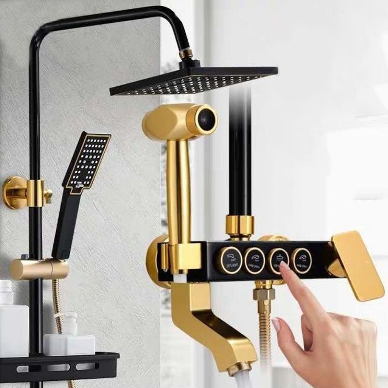 BowLift | Modern adjustable swivel shower head metal shower fixture on the wall