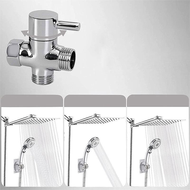 BowLift | Stainless Steel 8 Inch Shower Set 5 Sprays Handheld Shower Head Shower Arm