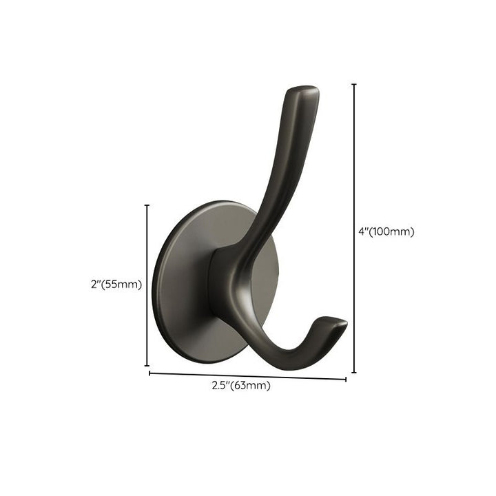 BowLift | 10-piece Bathroom Accessory Set Modern Matt Gray Bathrobe Hooks