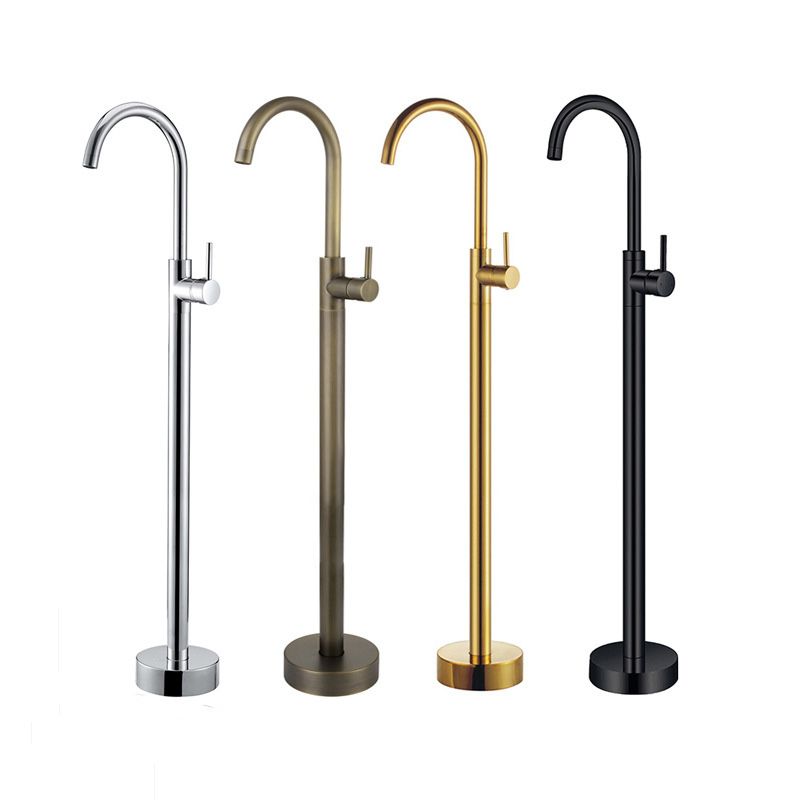 BowLift | Floor Metal Freestanding Bathtub Faucet Swivel Copper Freestanding Faucet