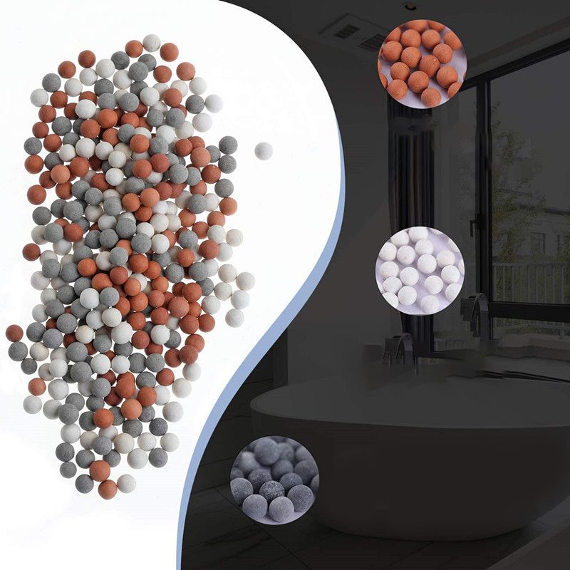 BowLift | Modern Handheld Shower Head Round Filter Ball Spray Head in Silver