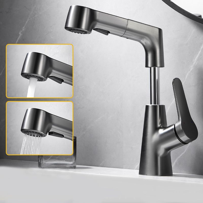 BowLift | 1-Handle Brushed Nickel Widespread Faucet Single Hole Bathroom Vessel Faucet with Brass