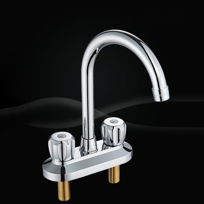 BowLift | Modern Style Bathroom Faucet Dual Handle Faucet Swivel Spout Faucet