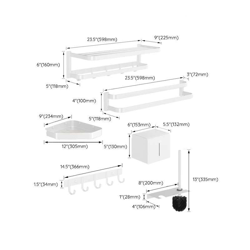 BowLift | Modern Bathroom Accessories Set Paper Holder Bathroom Shelf Bathroom Accessories Kit