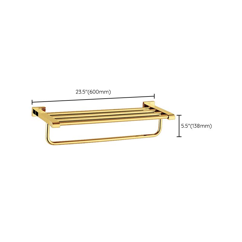 BowLift | Modern Towel Bar Bathroom Hardware Set Bathroom Shelf Gold Bathroom Accessories Set