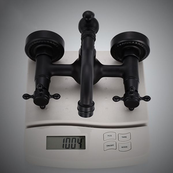 BowLift | Traditional Wall Mounted Metal Bathtub Filler Low Arc Waterfall Bathroom Faucet