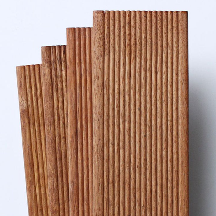 BowLift | Modern solid hardwood flooring Merbau wood side cladding for terrace