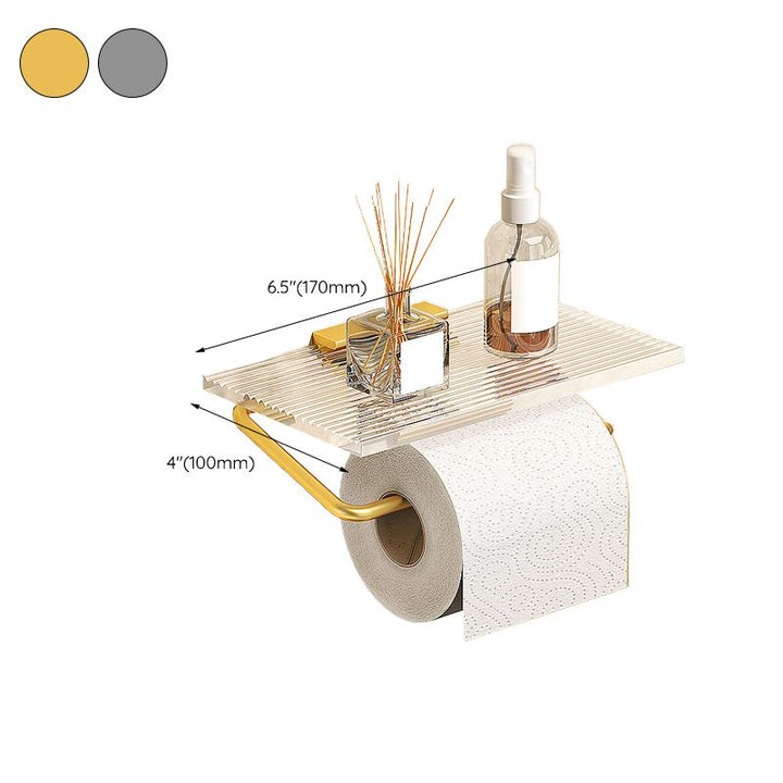 BowLift | Modern Bathroom Hardware Set Towel Rack Bathroom Shelf Gray/Gold Bathroom Hardware Set
