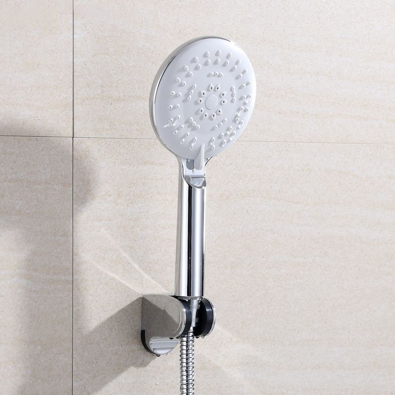 BowLift | Silver Shower Head Combo Metal Modern 5 Spray Pattern Shower Heads