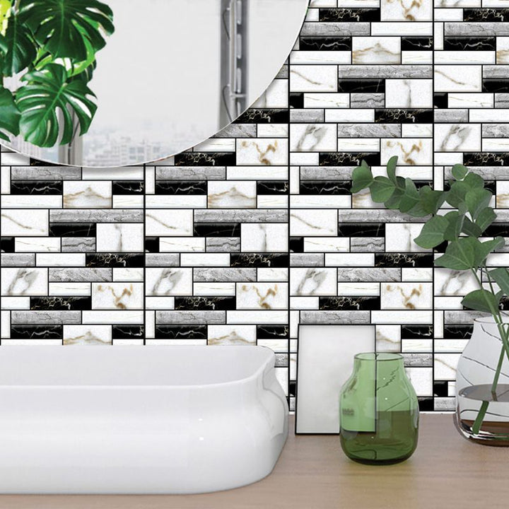 BowLift | Plastic Peel and Stick Tiles 3D Square Waterproof Peel and Stick Tiles