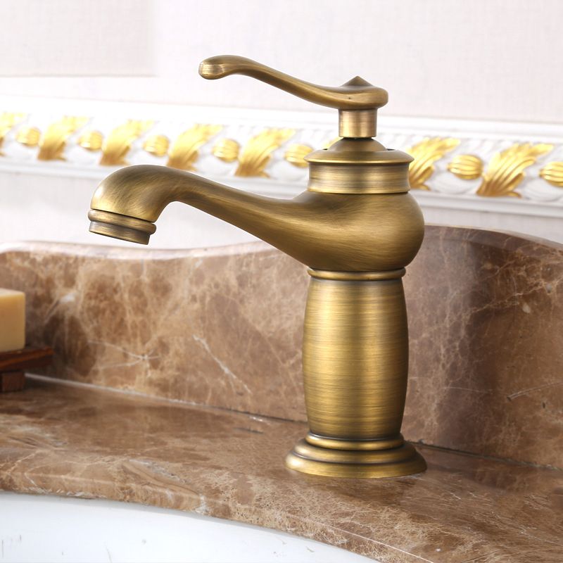 BowLift | Low arch country vessel faucet single lever brass faucet for bathroom