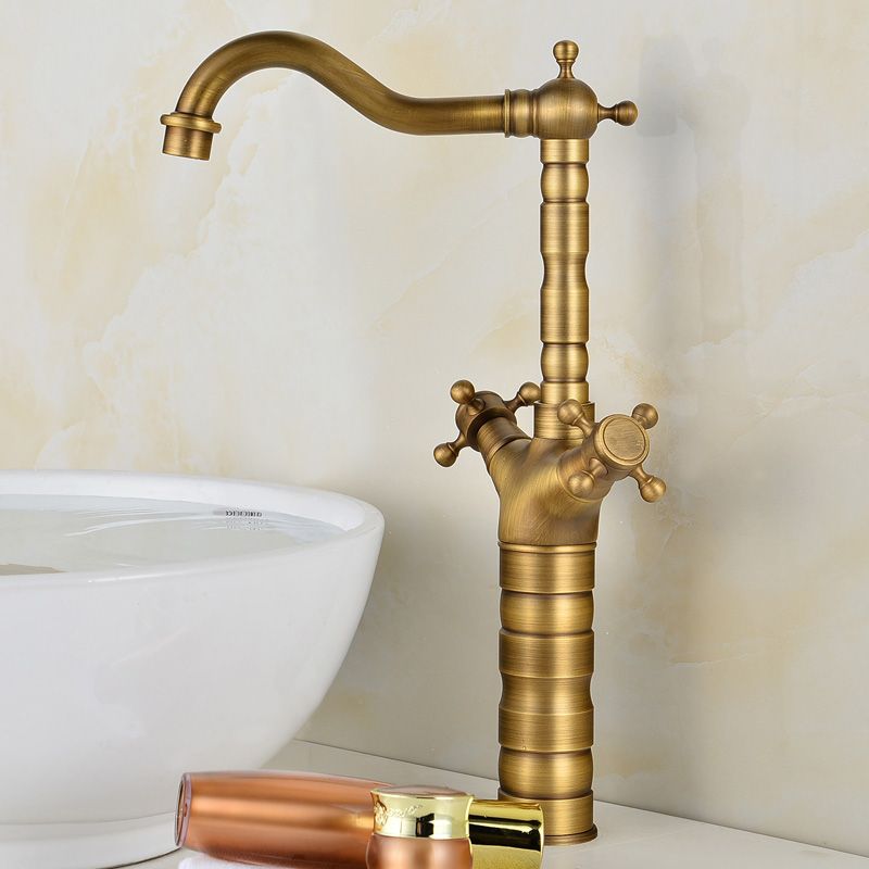 BowLift | Deck Mounted Copper Roman Tub Faucet Double Handles Roman Tub Faucet Set