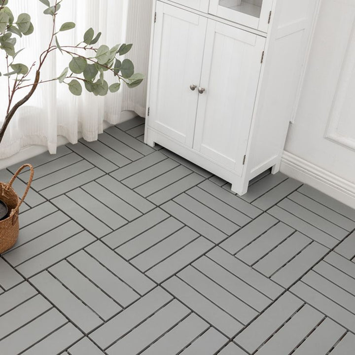 BowLift | 30 cm X 30 cm 4-Slat Square Deck/Patio Floor Tiles Snap Fit Installation Floor Tiles